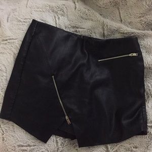 Zara leather skort